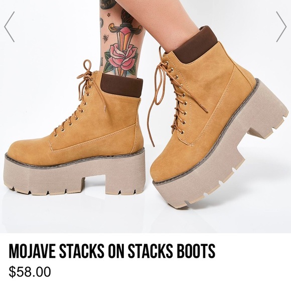 platform timberland style boots